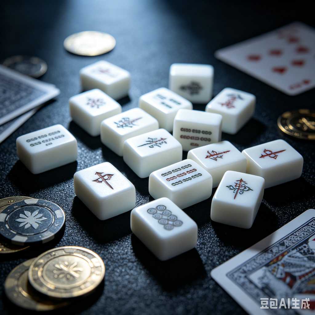 unique text mahjong tiles design